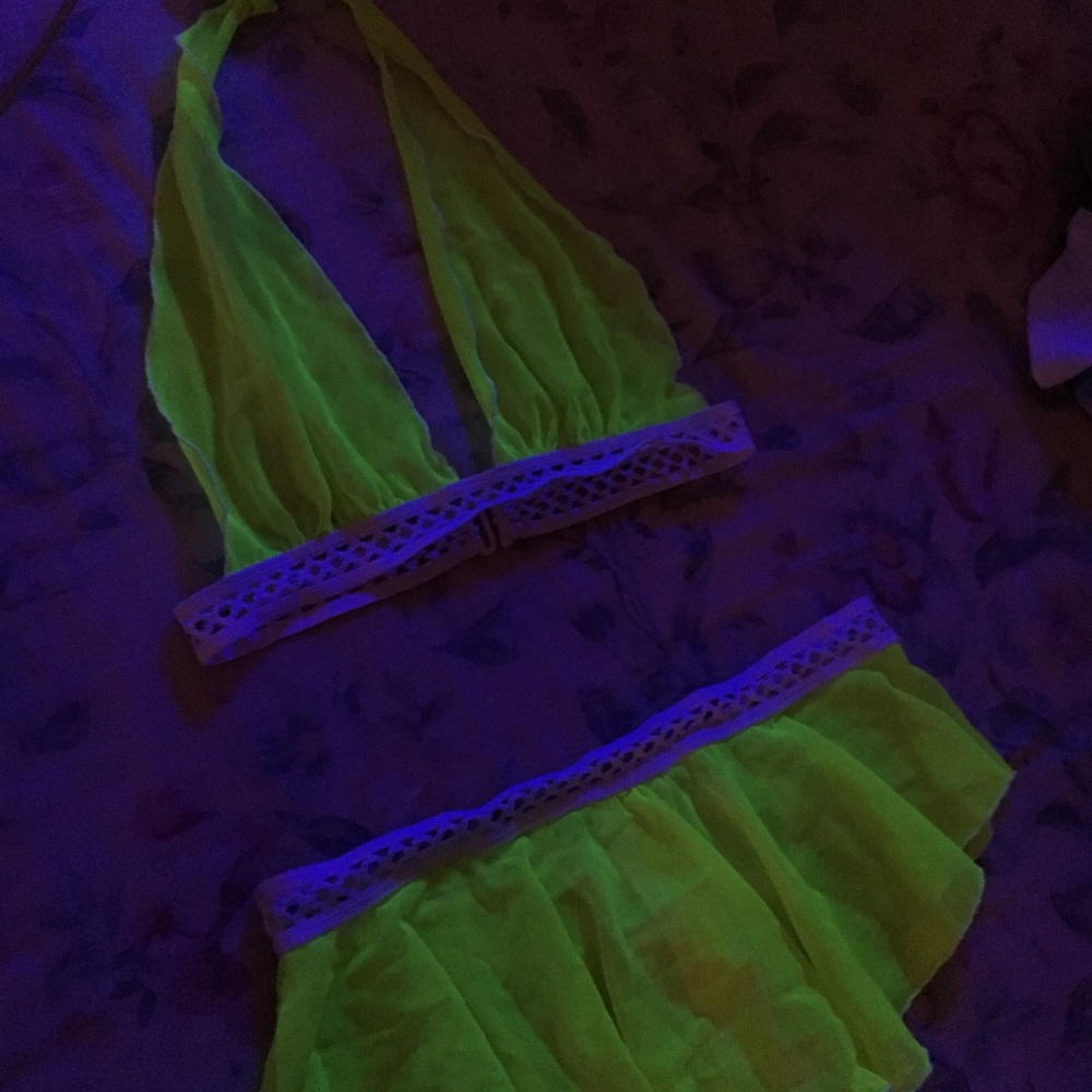 Neon green rave outfit